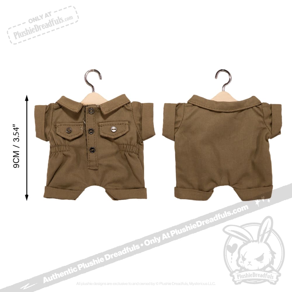 Mini Plush Outfit - Brown Onesie