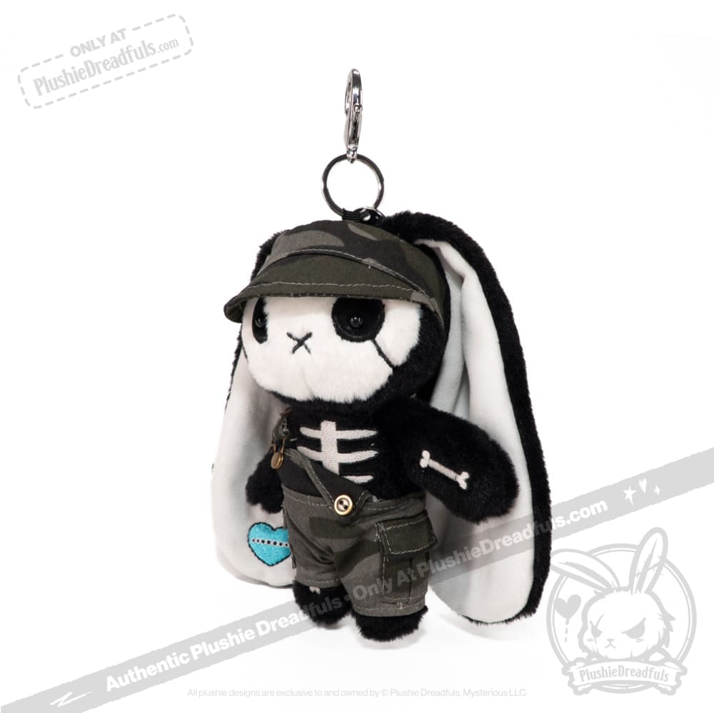 Mini Plush Outfit - Camo off the Shoulder Overalls