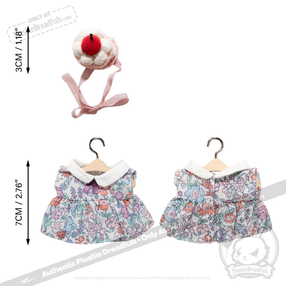 Mini Plush Outfit - Cupcake Paisley Dress