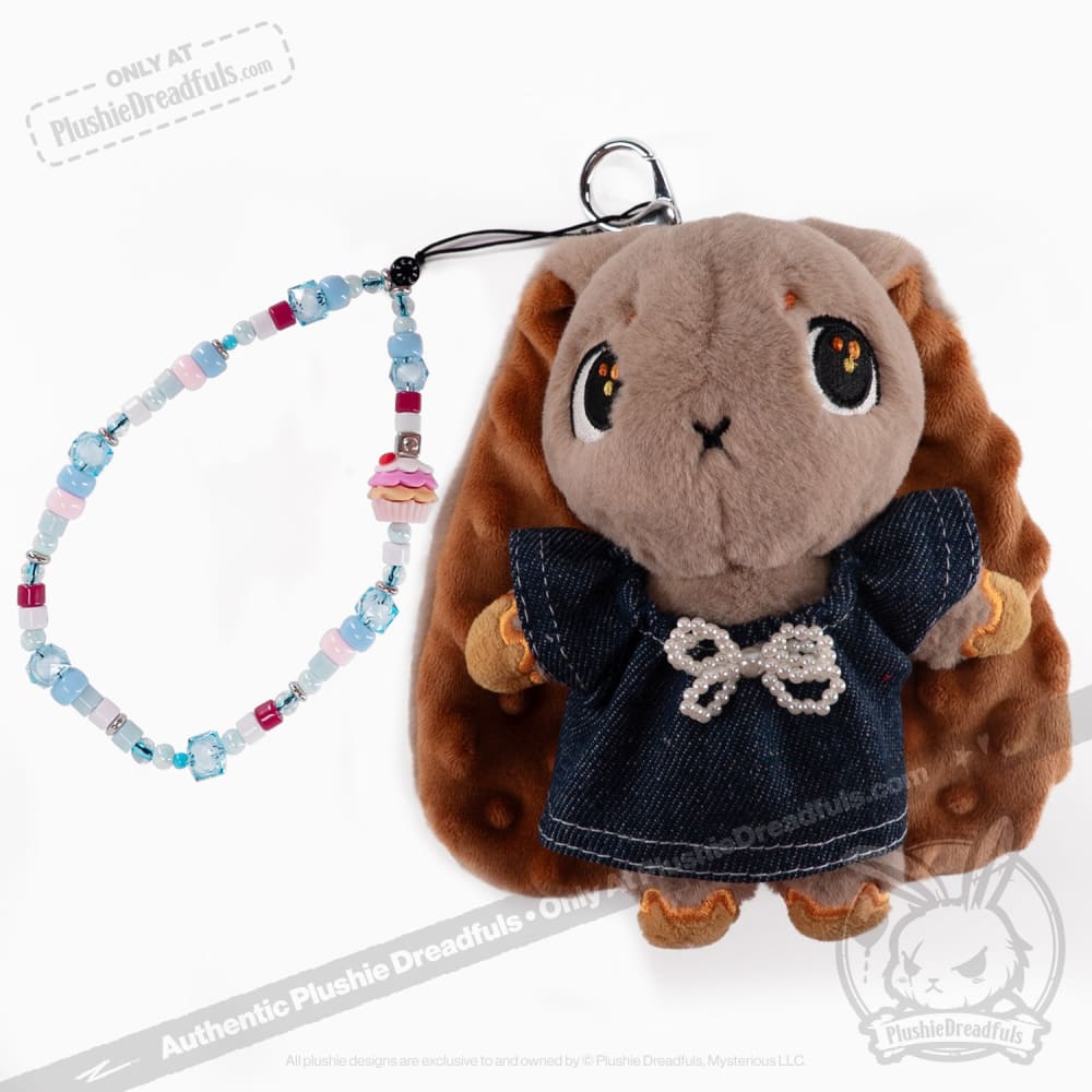 Mini Plush Outfit -  Denim Pearl Bow Dress