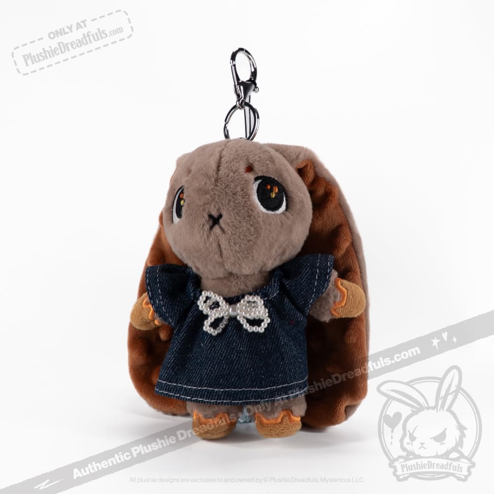 Mini Plush Outfit -  Denim Pearl Bow Dress
