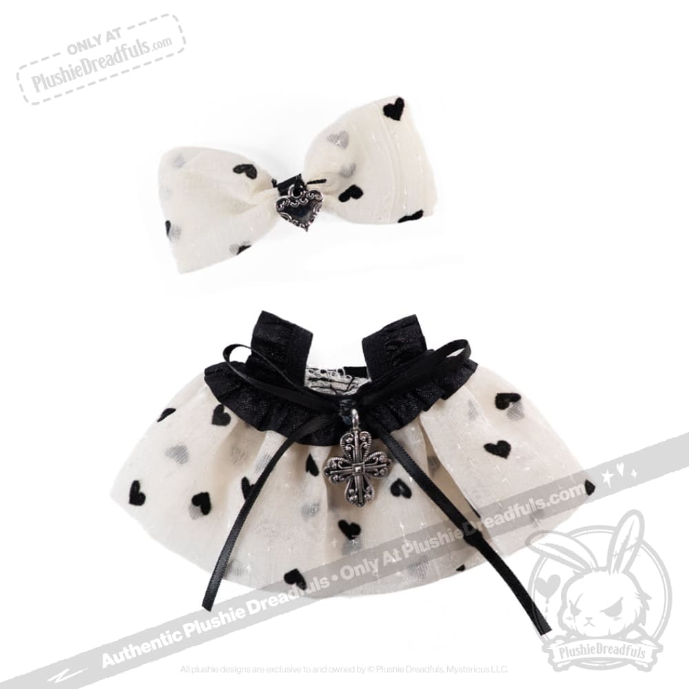 Mini Plush Outfit - Heart Polka Dot Dress