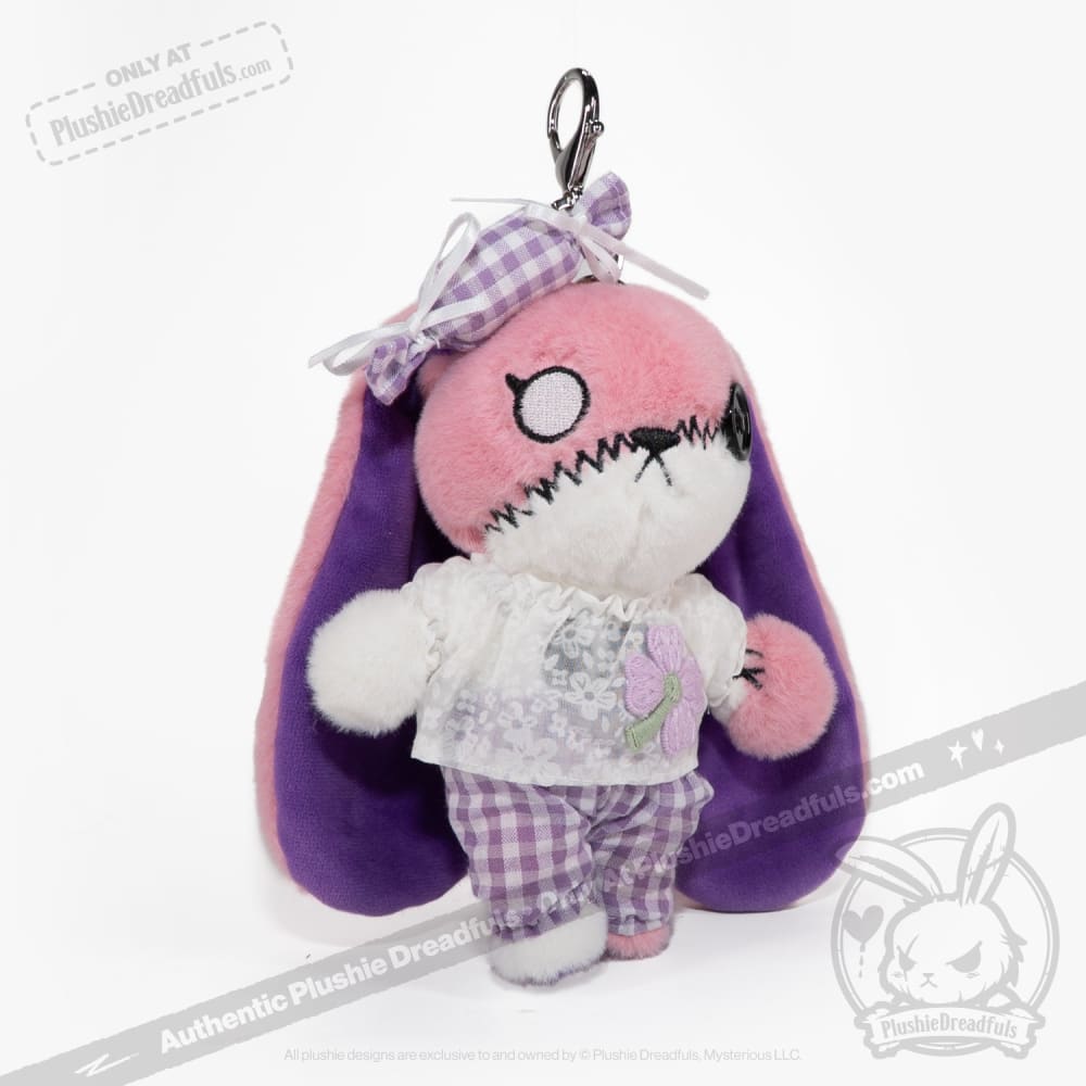 Mini Plush Outfit - Lilac Gingham Pants Ensemble