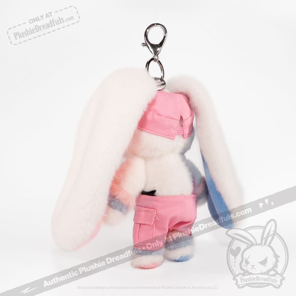 Mini Plush Outfit - Pink off the Shoulder Overalls