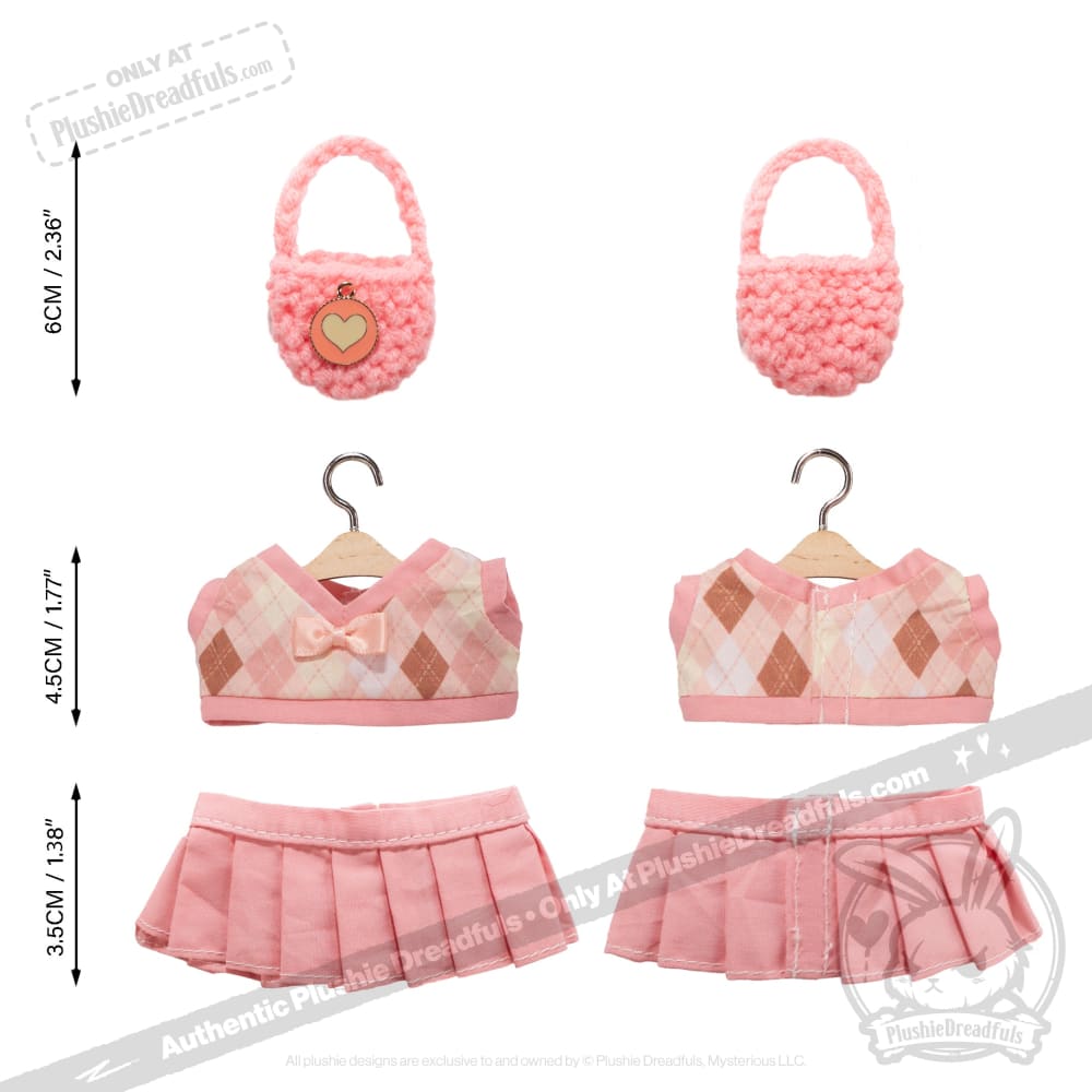 Mini Plush Outfit - Pink Prep Ensemble