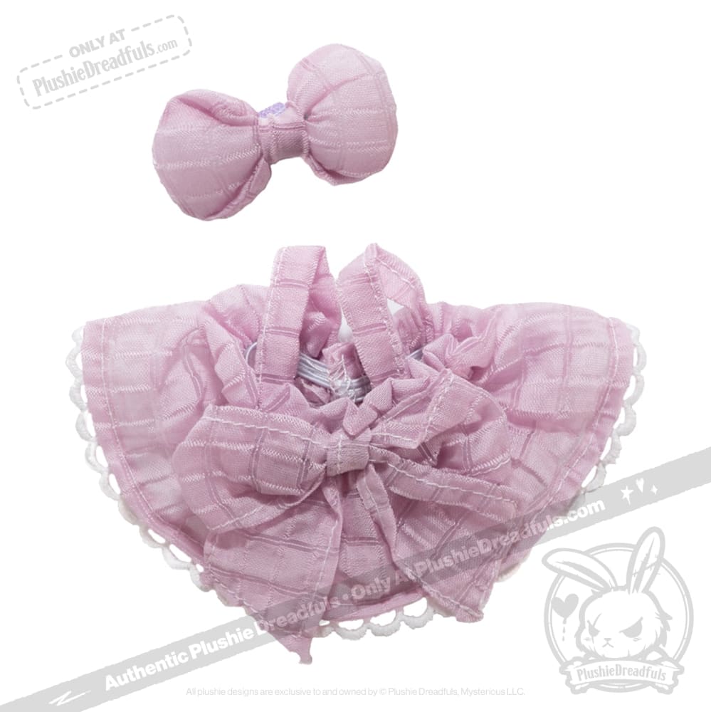 Mini Plush Outfit - Purple Pinafore Dress