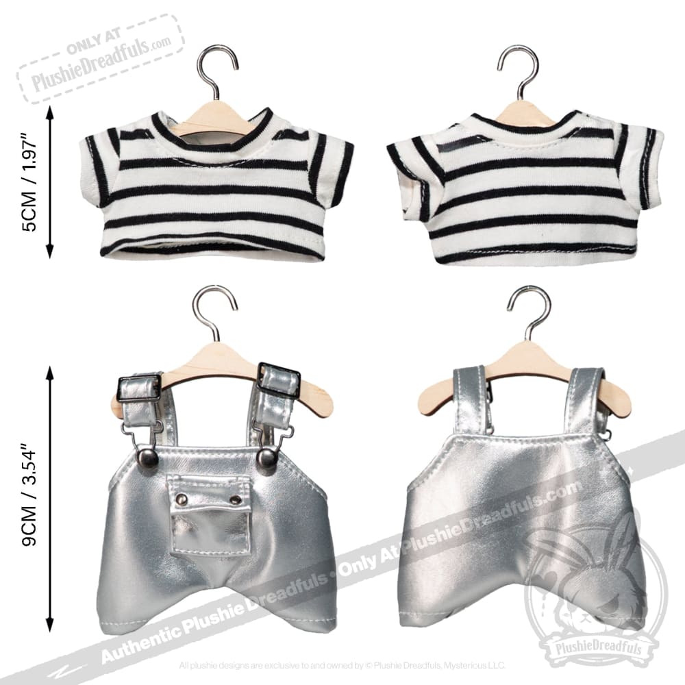 Mini Plush Outfit - Silver and Stripes Outfit