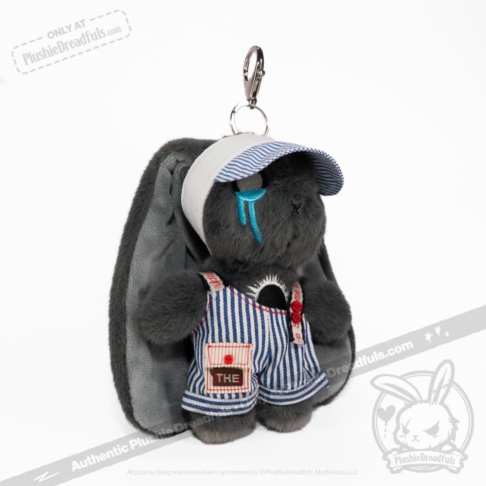 Mini Plush Outfit - Sling Striped Overalls