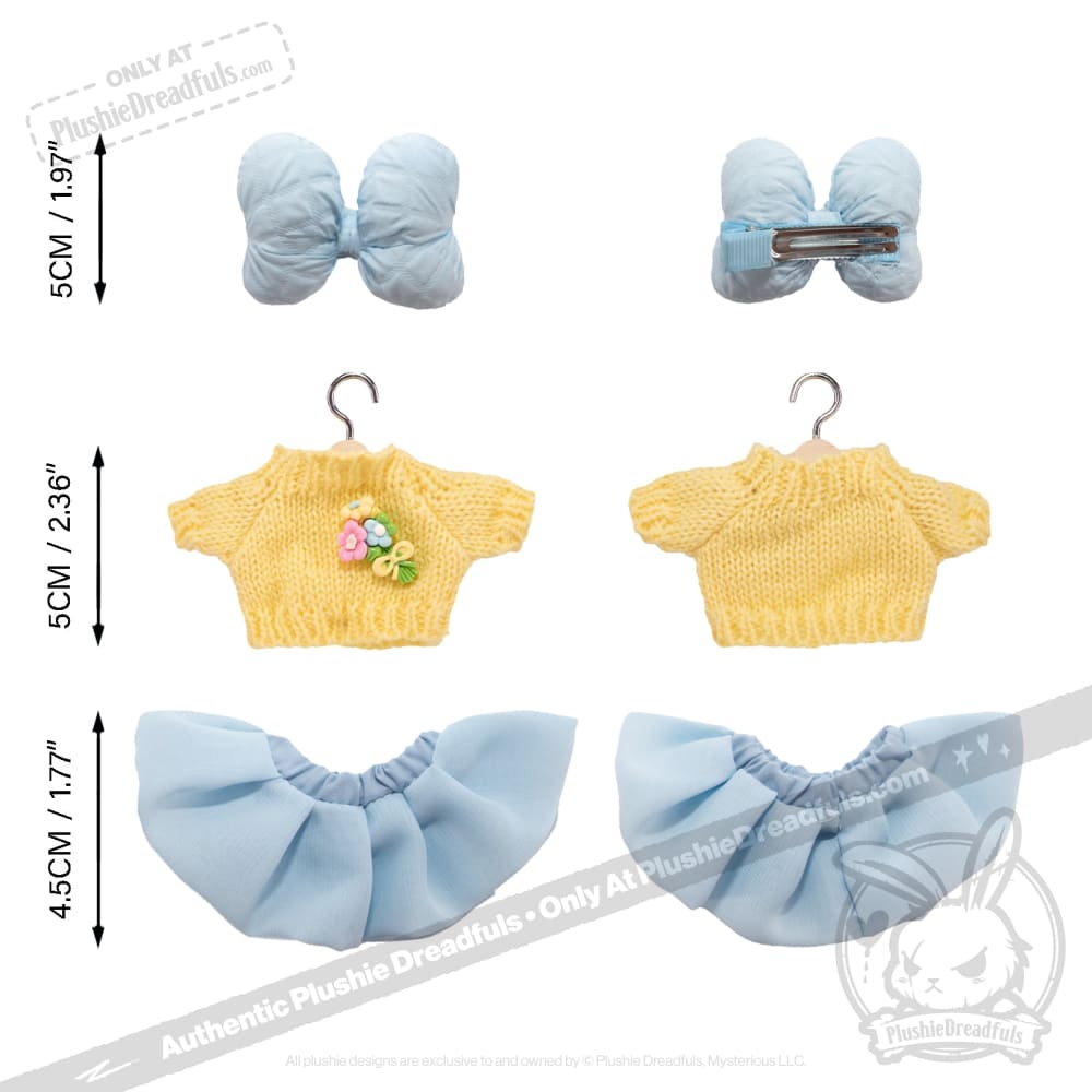 Mini Plush Outfit - Summer Nights Flower Sweater Ensemble