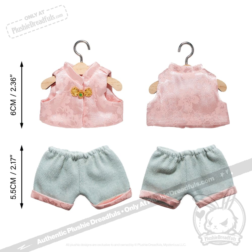 Mini Plush Outfit - Traditional Pink and Blue Plush Outfit