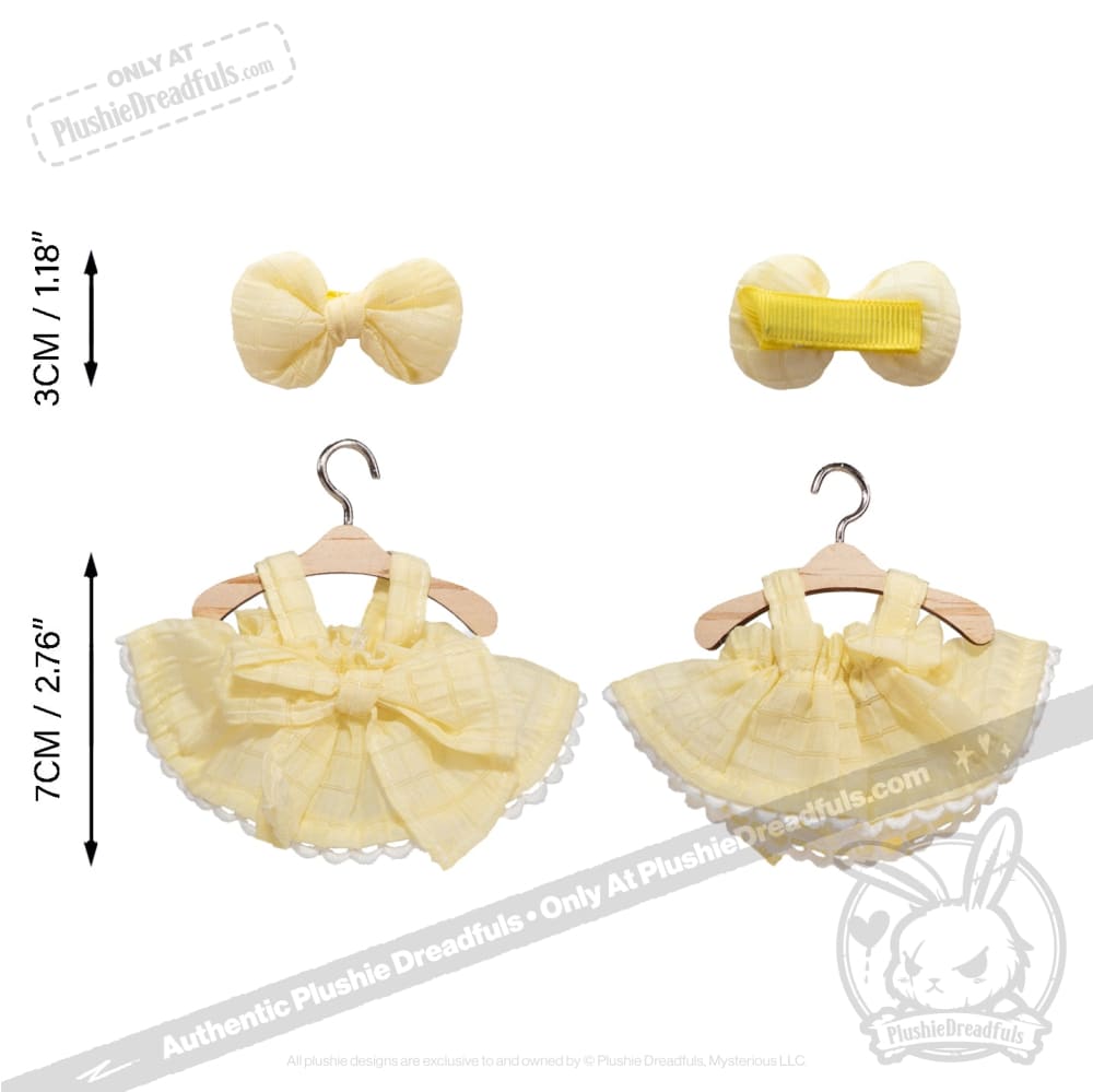 Mini Plush Outfit - Yellow Pinafore Dress