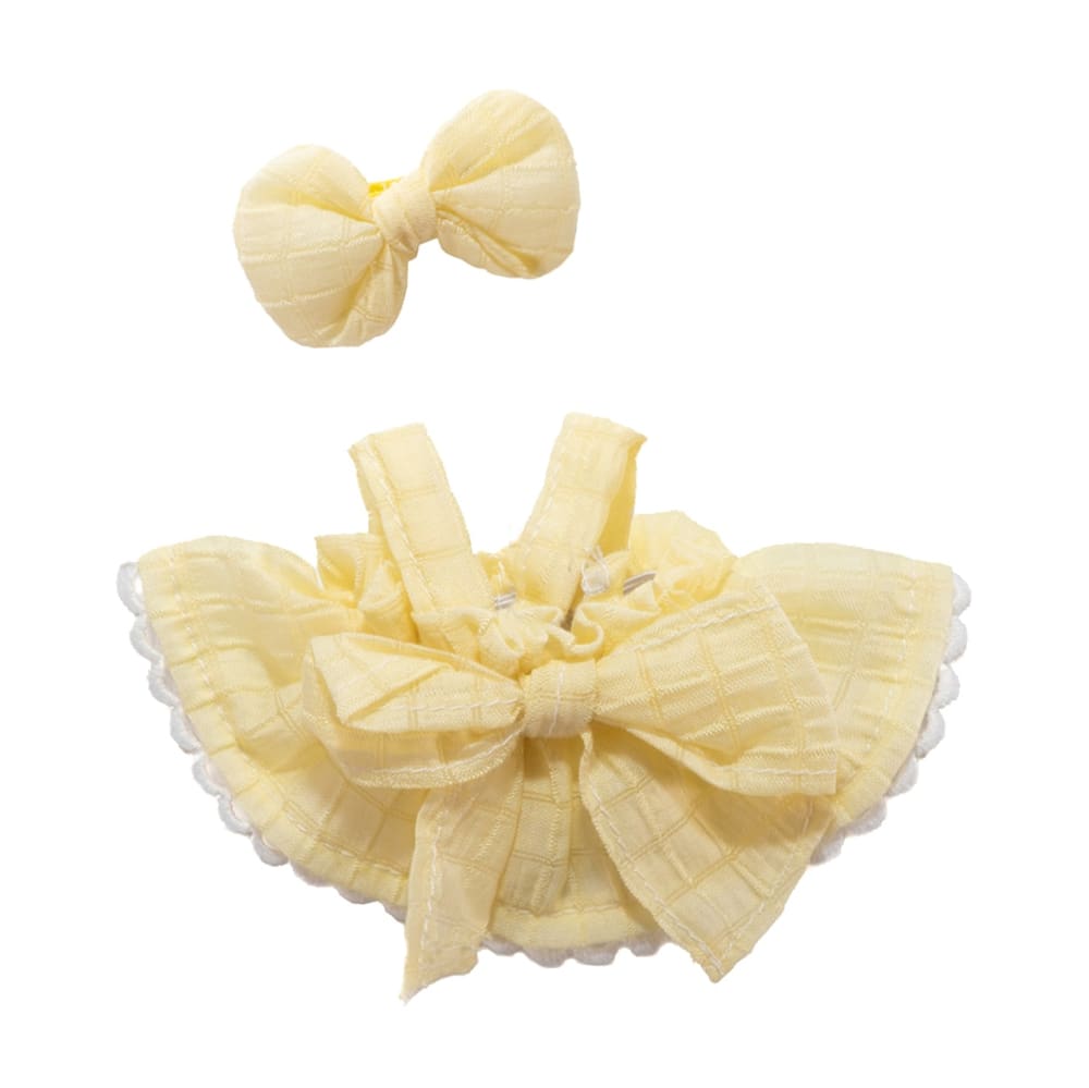 Mini Plush Outfit - Yellow Pinafore Dress