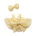Mini Plush Outfit - Yellow Pinafore Dress