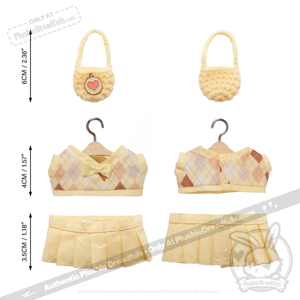 Mini Plush Outfit - Yellow Prep Ensemble