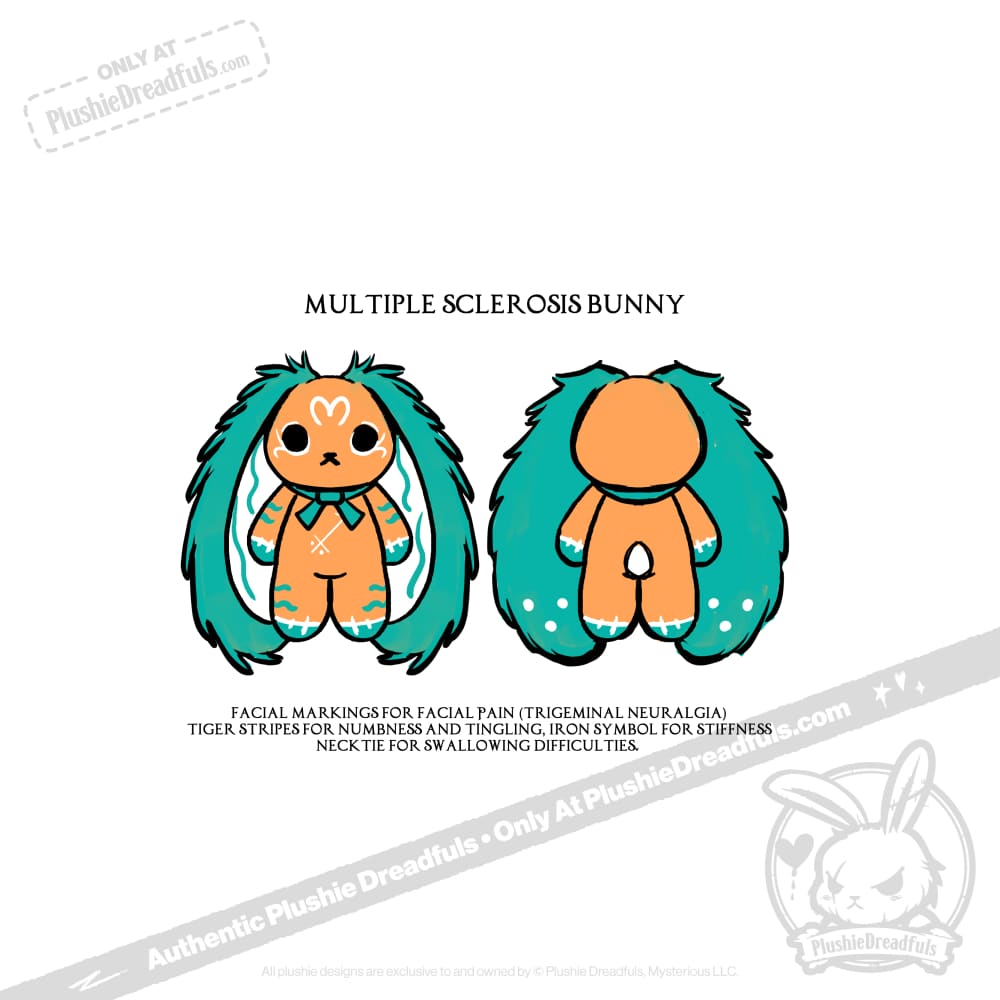 Multiple Sclerosis Rabbit - Plush Stuffed Animal