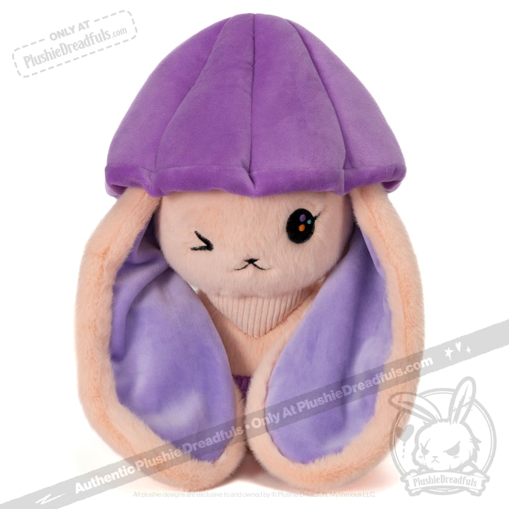 Mushroom Rabbit - Lilac Bonnet - Plush Stuffed Animal