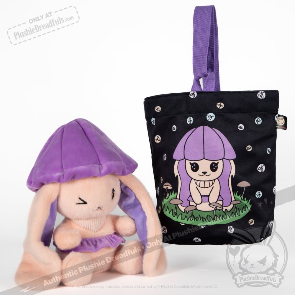 Mushroom Rabbit - Lilac Bonnet - Plush Stuffed Animal