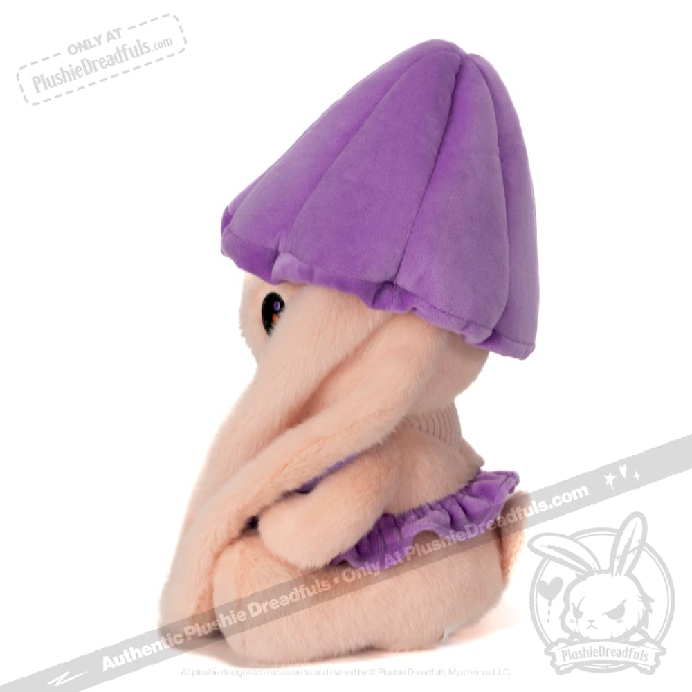 Mushroom Rabbit - Lilac Bonnet - Plush Stuffed Animal