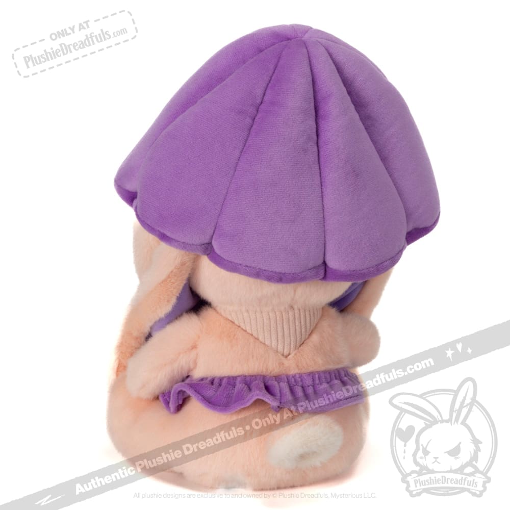 Mushroom Rabbit - Lilac Bonnet - Plush Stuffed Animal