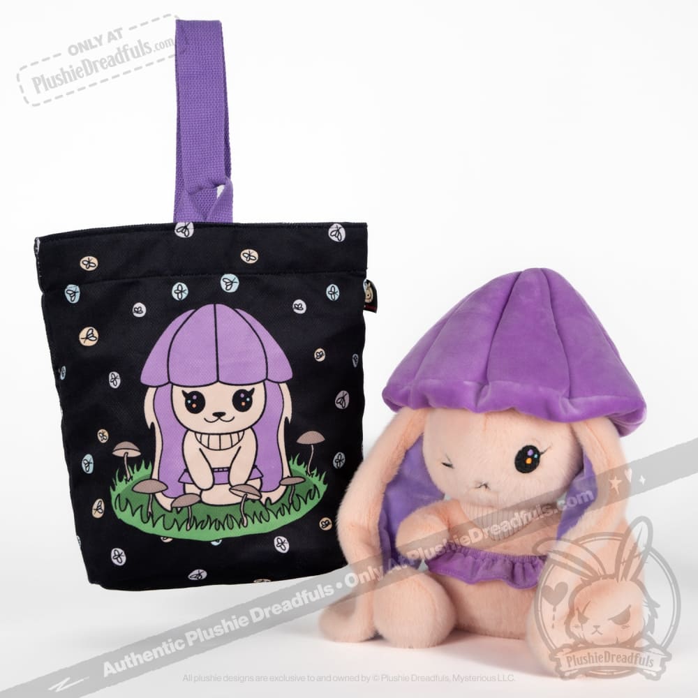 Mushroom Rabbit - Lilac Bonnet - Plush Stuffed Animal