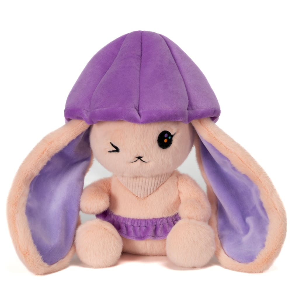 Mushroom Rabbit - Lilac Bonnet - Plush Stuffed Animal