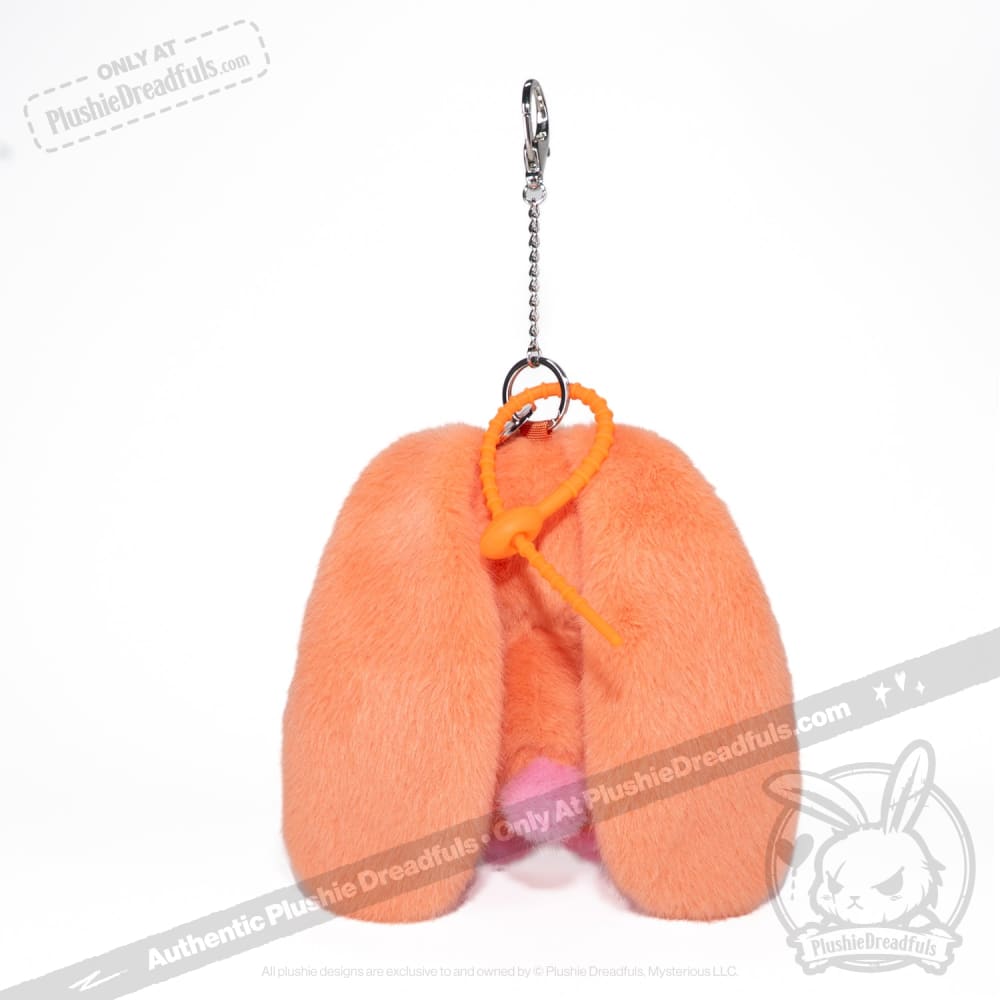 Orange Autism Rabbit Plush Keychain Accessory