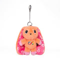 Orange Autism Rabbit Plush Keychain Accessory