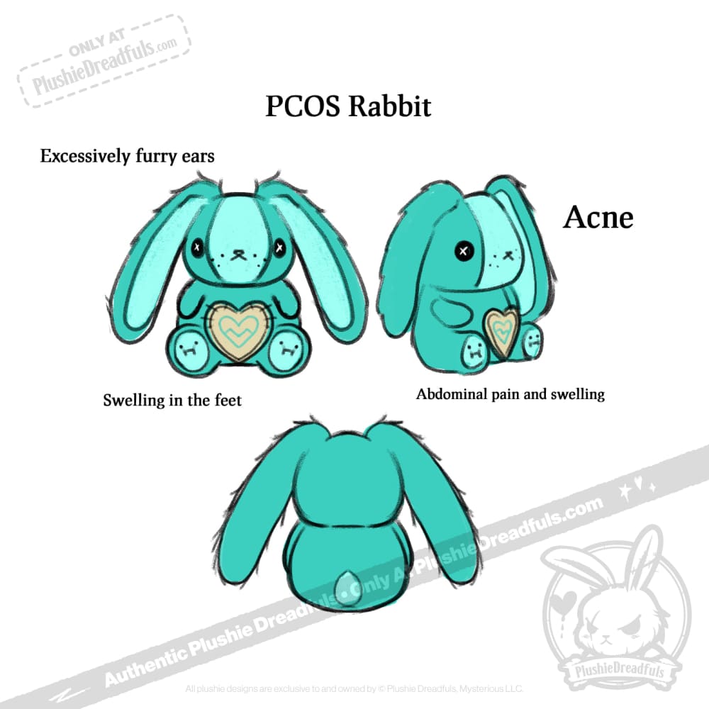 PCOS Rabbit - Plush Stuffed Animal