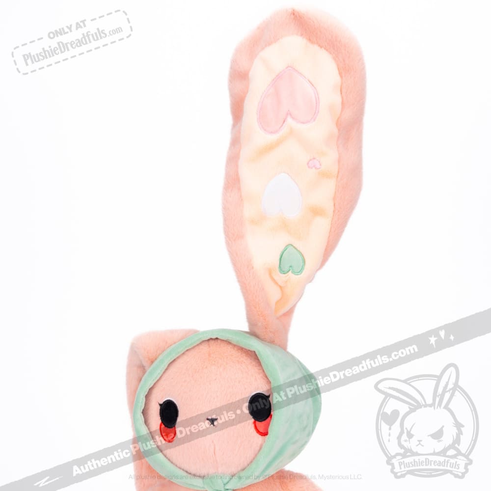 Peach Rabbit - Plush Stuffed Animal