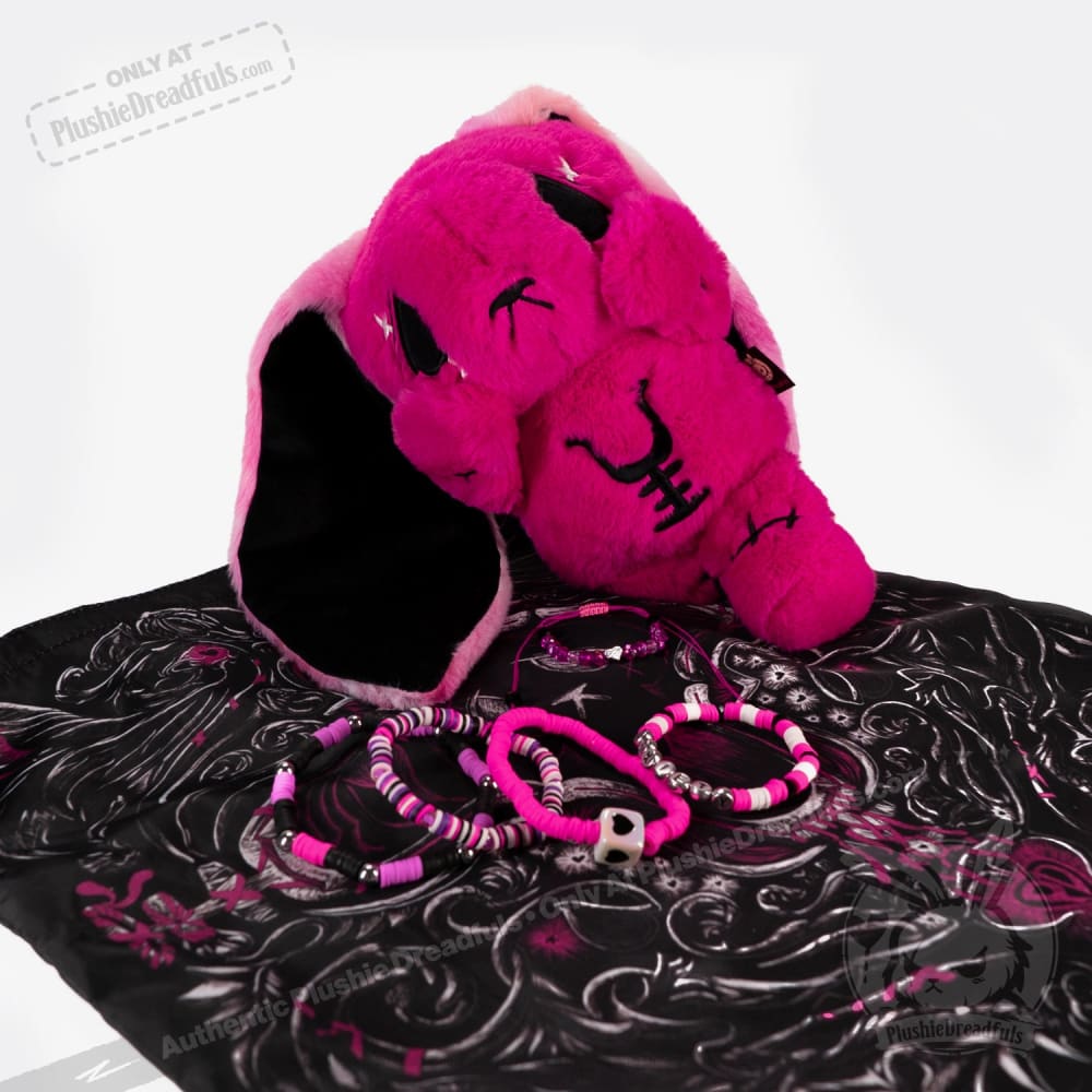 Pink Anxiety Rabbit Stacking Friendship Bracelet