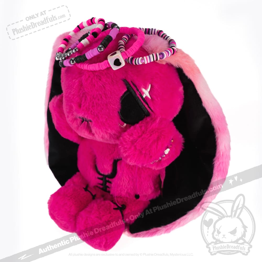 Pink Anxiety Rabbit Stacking Friendship Bracelet