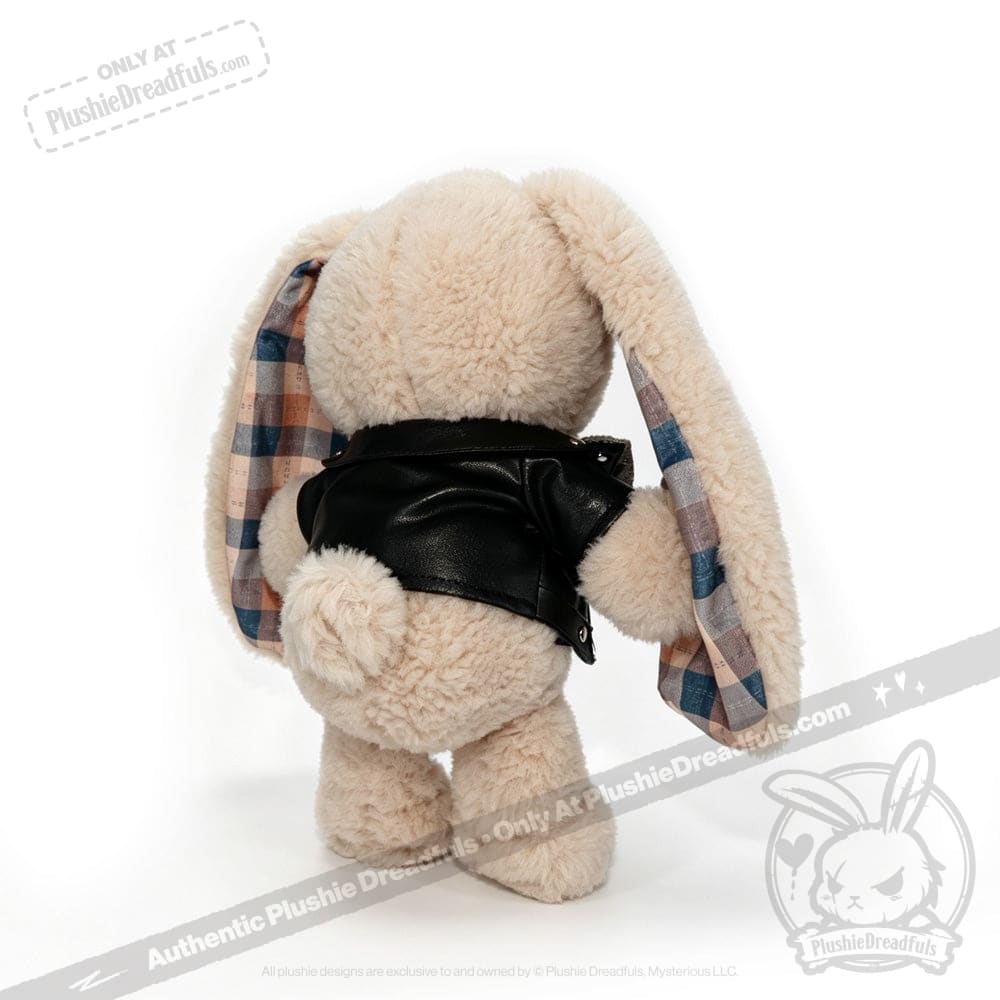 Plush Outfit - Black Leather Jacket