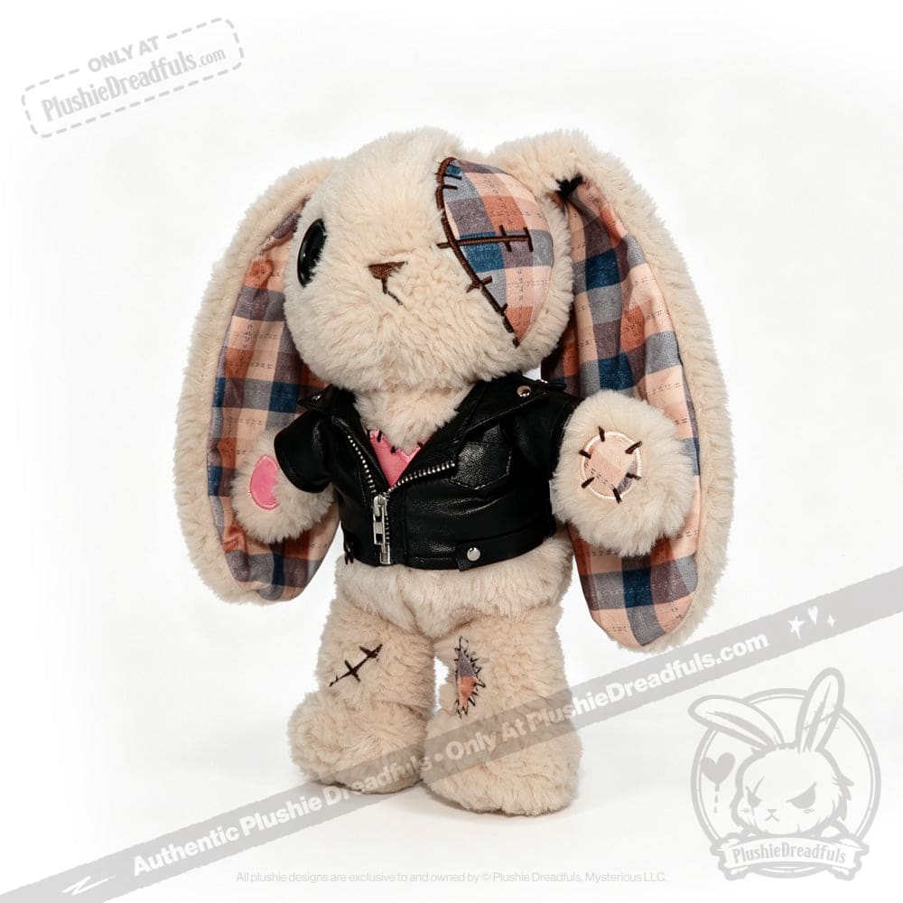 Plush Outfit - Black Leather Jacket