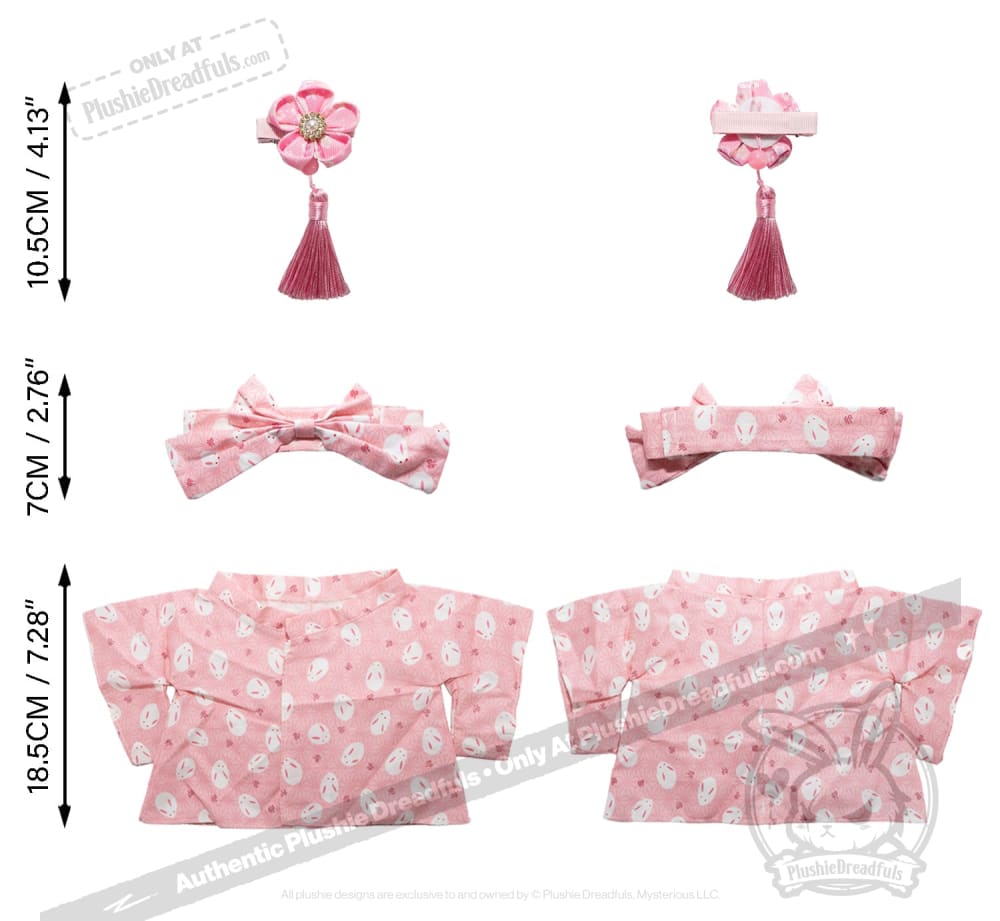 Plush Outfit - Pink Kimono