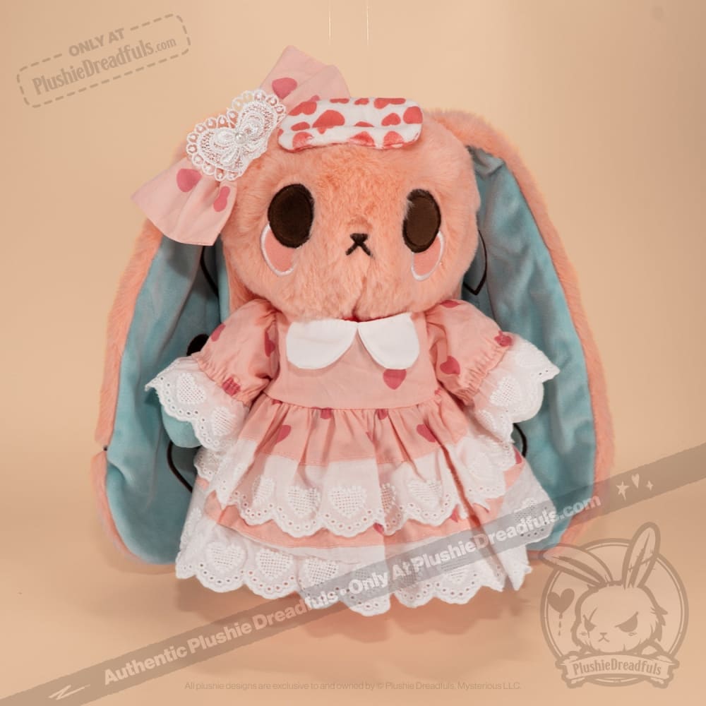 Plush Outfit - Pink Polka Dot Ruffle Dress Outfit