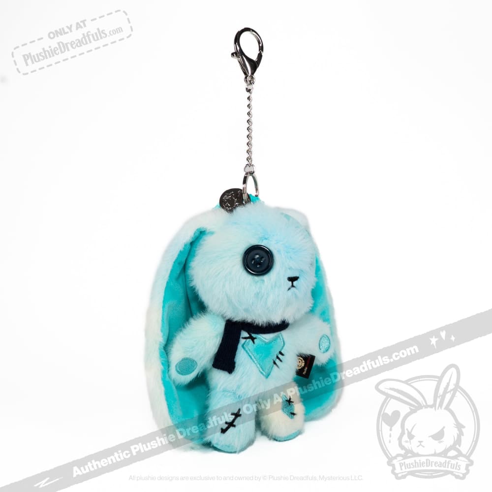Blue Ice Love Rabbit Plush Keychain Accessory