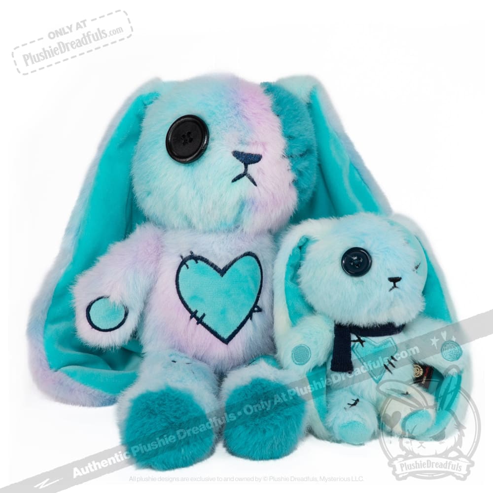 Blue Ice Love Rabbit Plush Keychain Accessory