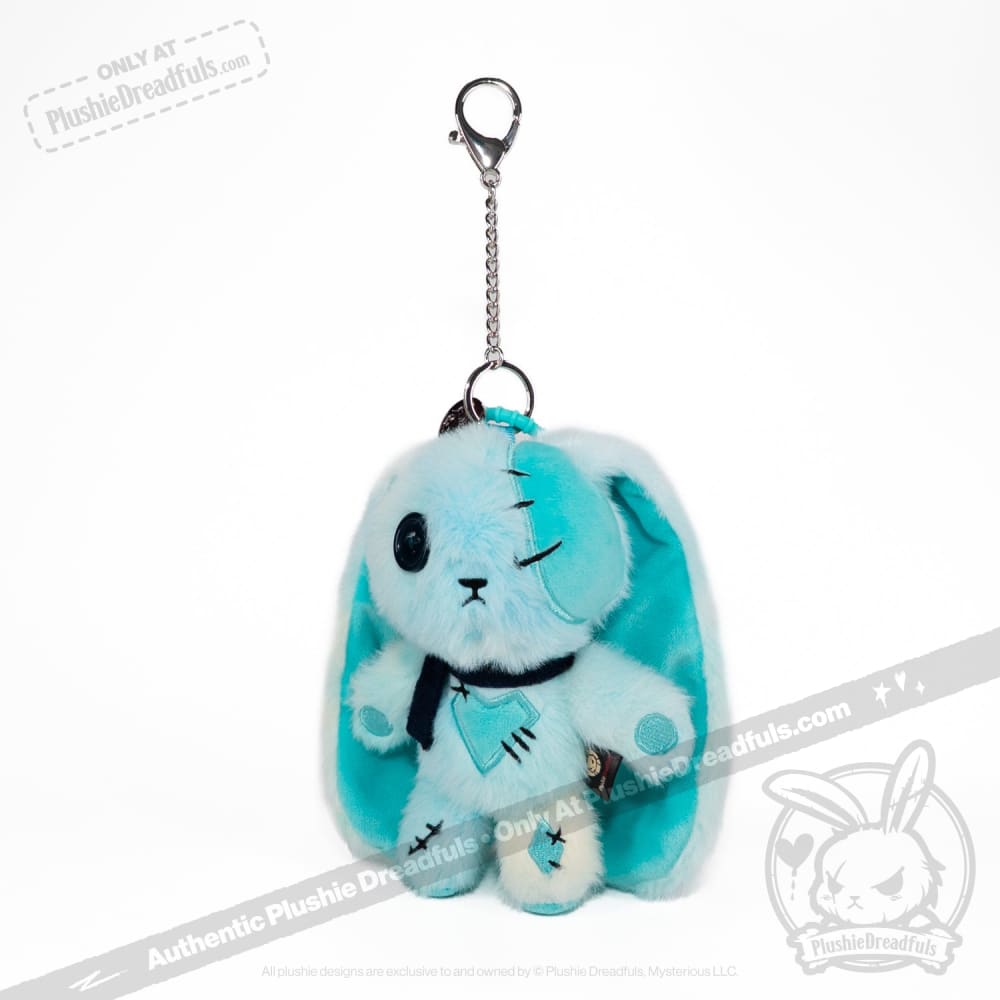 Blue Ice Love Rabbit Plush Keychain Accessory
