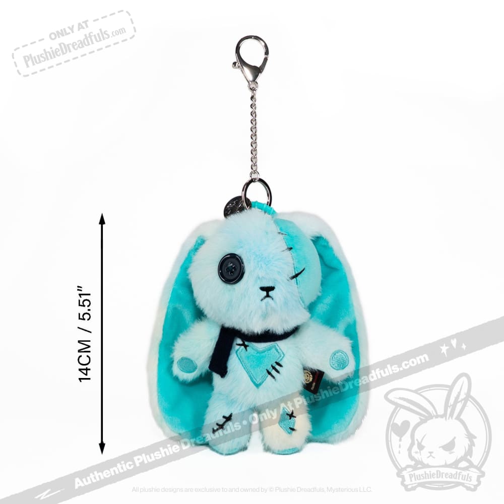 Blue Ice Love Rabbit Plush Keychain Accessory