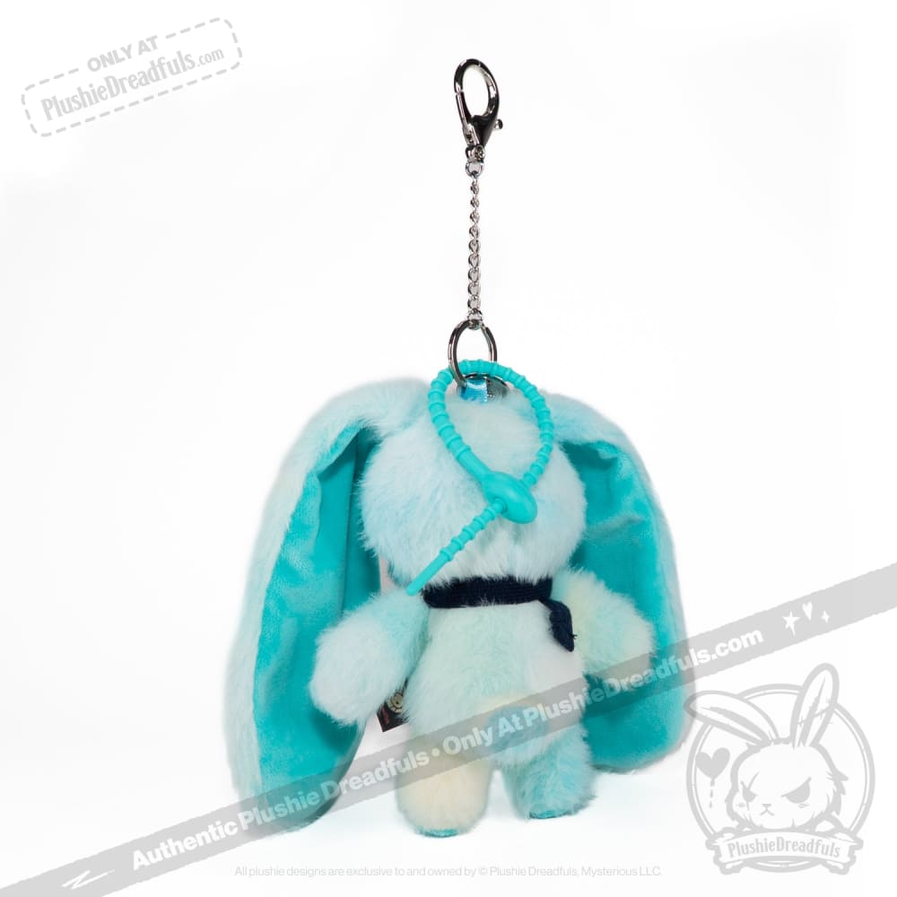 Blue Ice Love Rabbit Plush Keychain Accessory