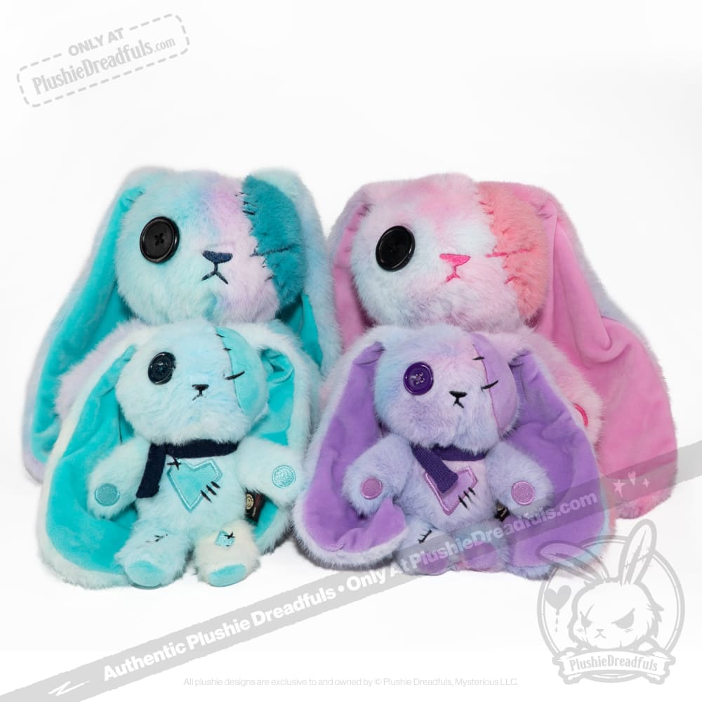 Plaid Love Rabbit Plush Keychain Accessory