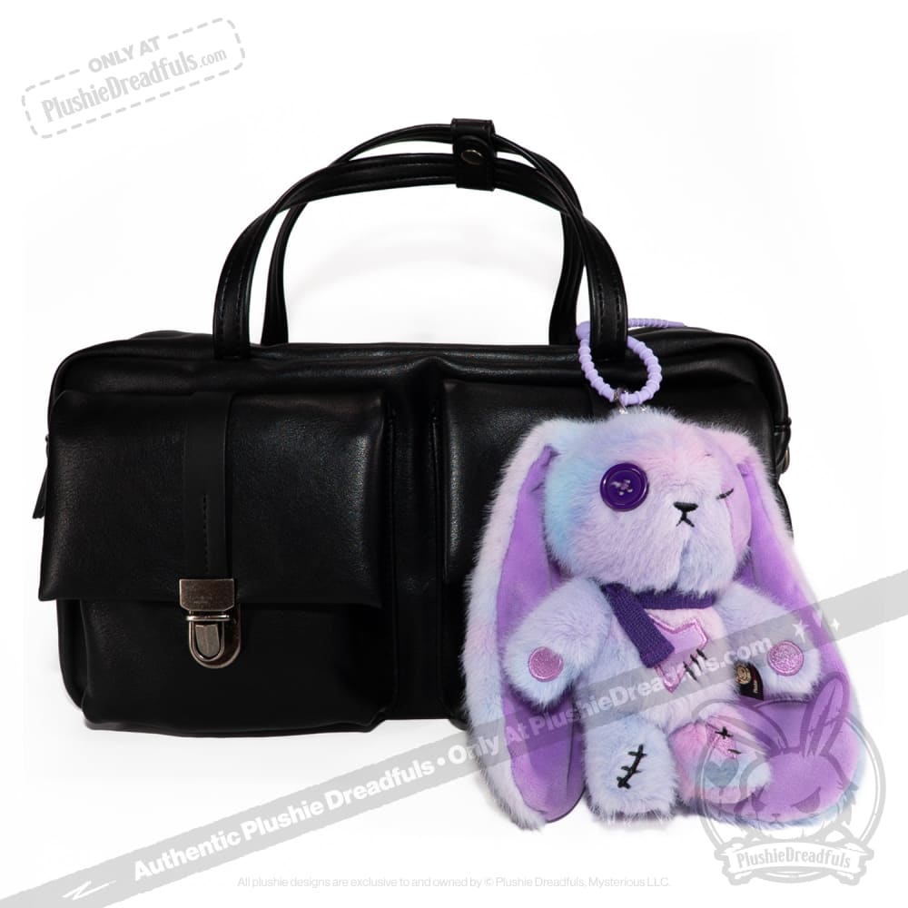 Purple Ice Love Rabbit Plush Keychain Accessory