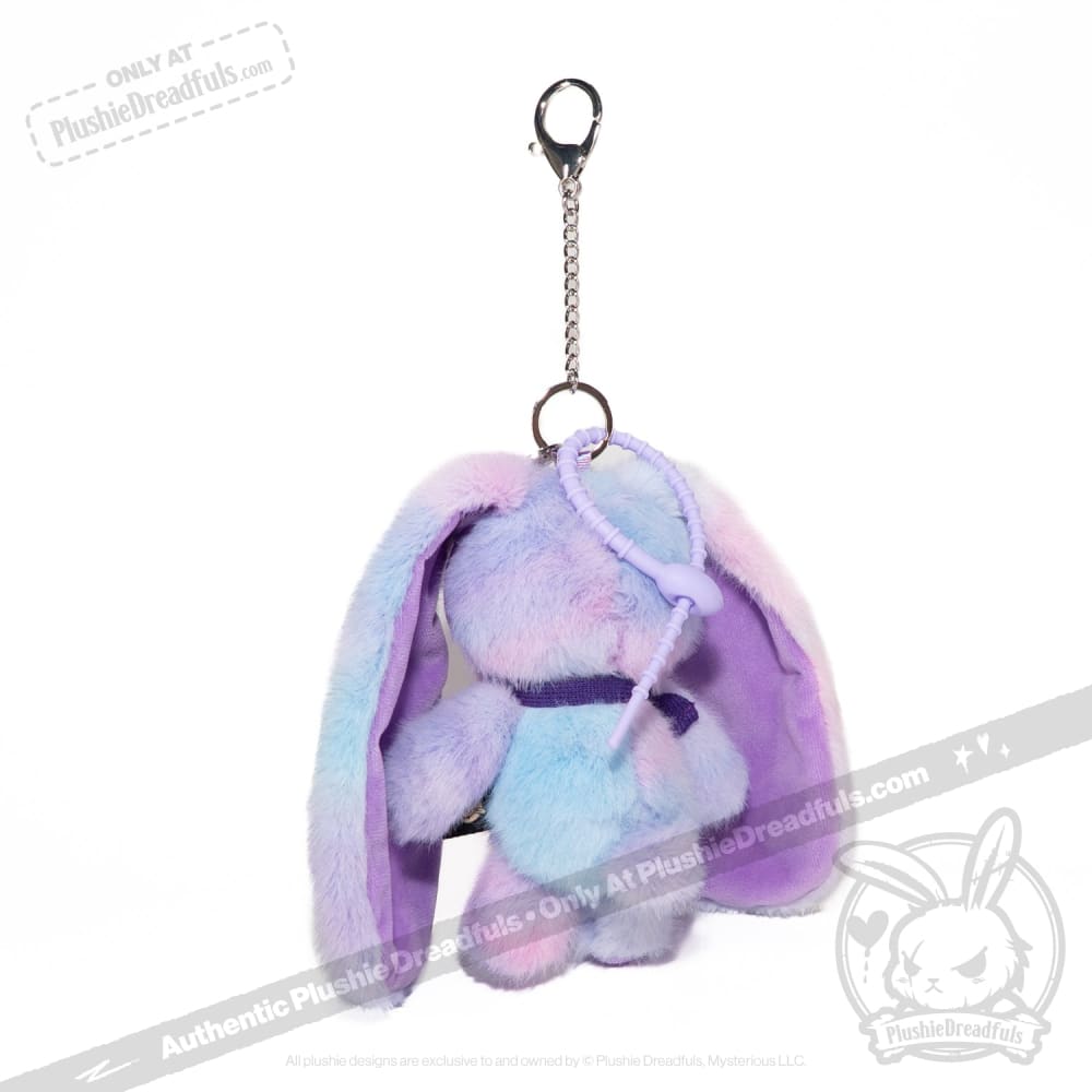 Purple Ice Love Rabbit Plush Keychain Accessory