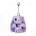 Purple Ice Love Rabbit Plush Keychain Accessory