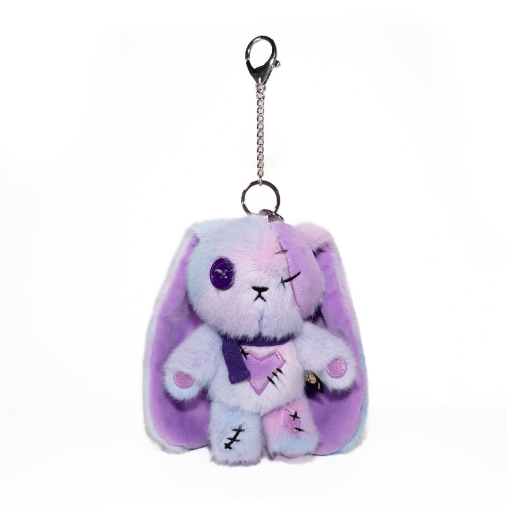 Purple Ice Love Rabbit Plush Keychain Accessory