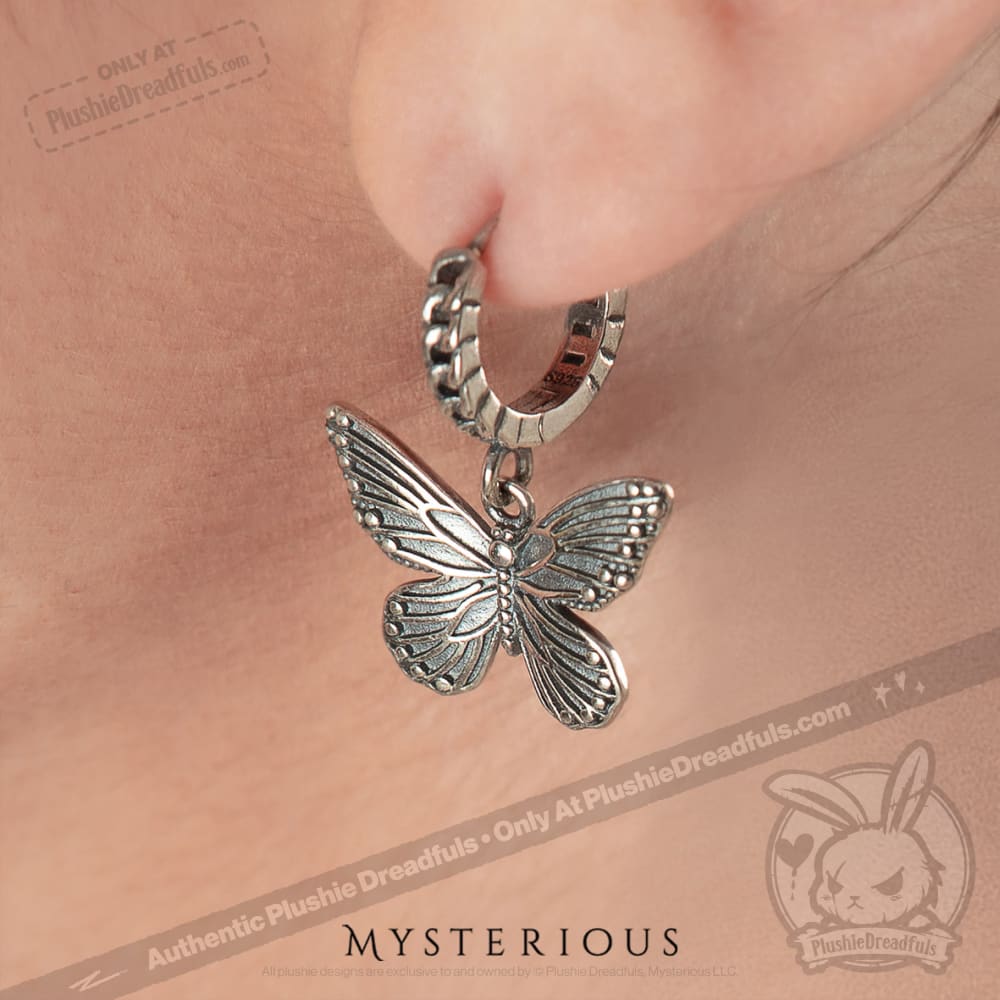 Royal Blue Butterflies Silver Jewelry Set