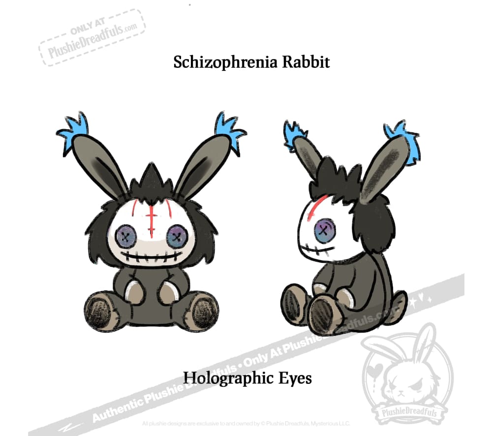 Schizophrenia Rabbit - Plush Stuffed Animal