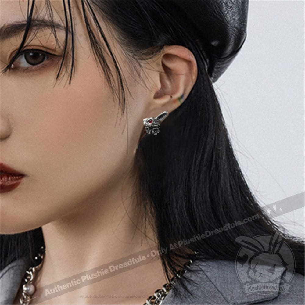 Silver Rabbit Earrings