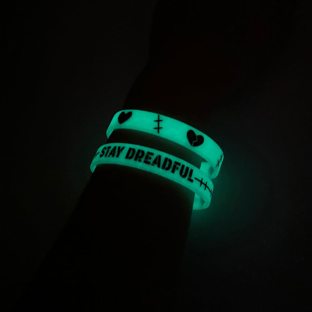 Stay Dreadful Glow in the Dark Bracelet Set