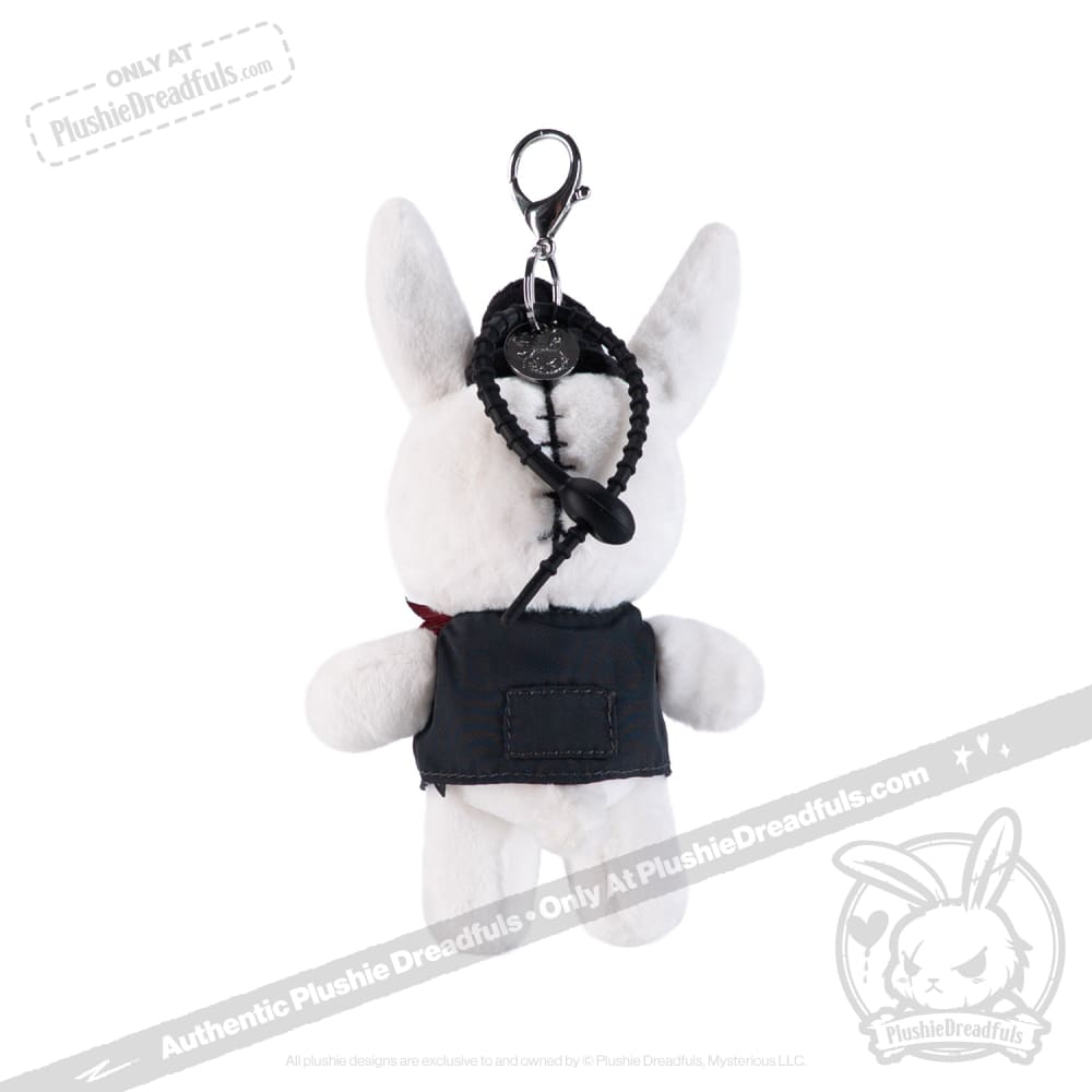Victorian McGee's White Rabbit Plush Keychain Accessory
